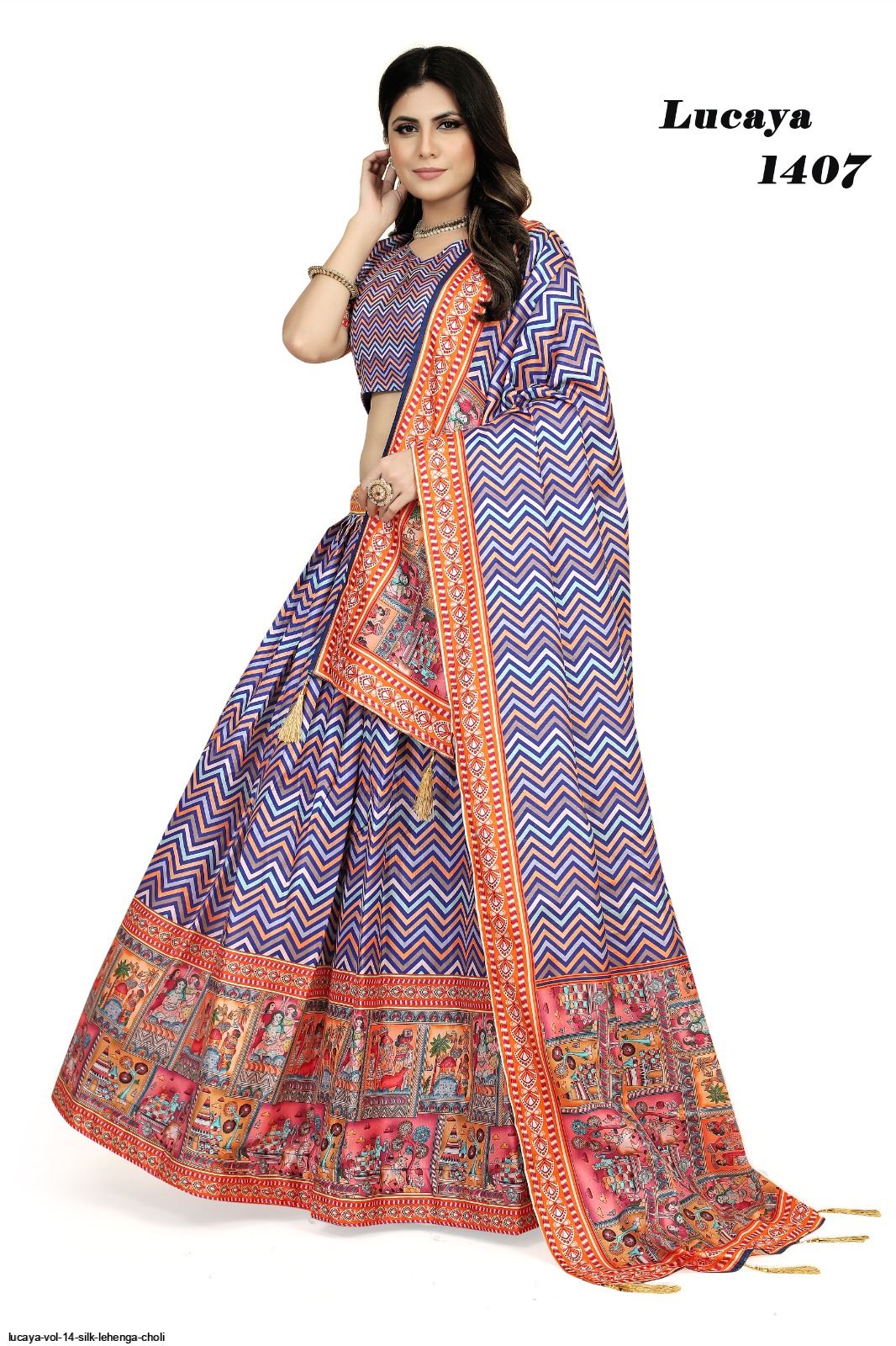 LUCAYA VOL 14 SILK LEHENGA CHOLI 1407