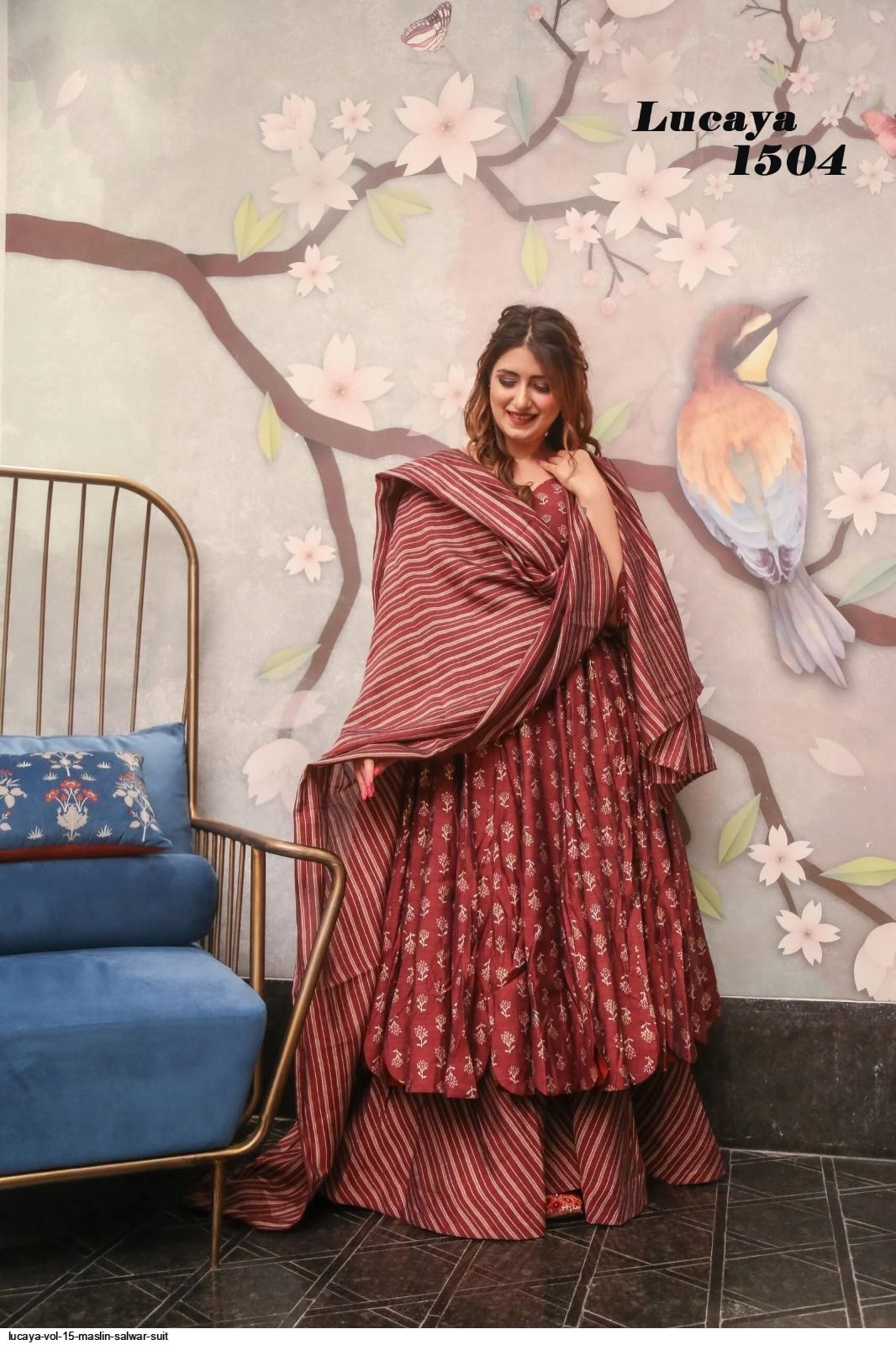 LUCAYA VOL 15 MASLIN SALWAR SUIT 1504