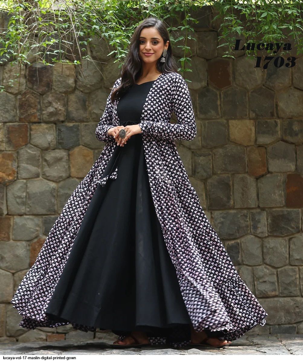 LUCAYA VOL 17 MASLIN DIGITAL PRINTED GOWN 1703