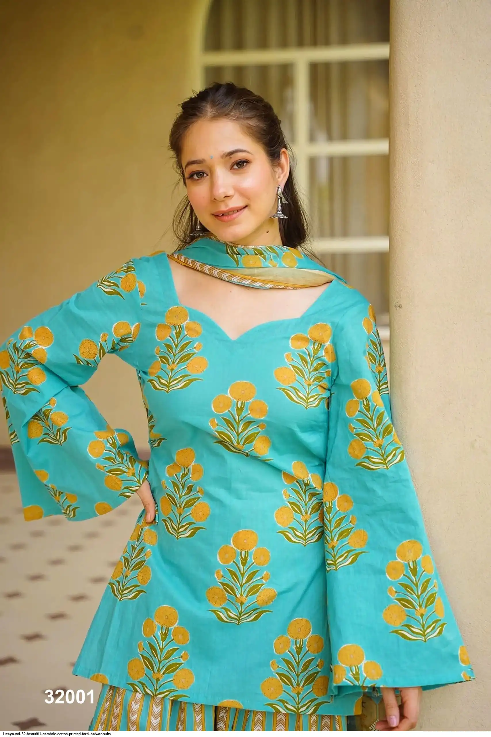 LUCAYA VOL 32 BEAUTIFUL CAMBRIC COTTON PRINTED FARSI SALWAR SUITS 1