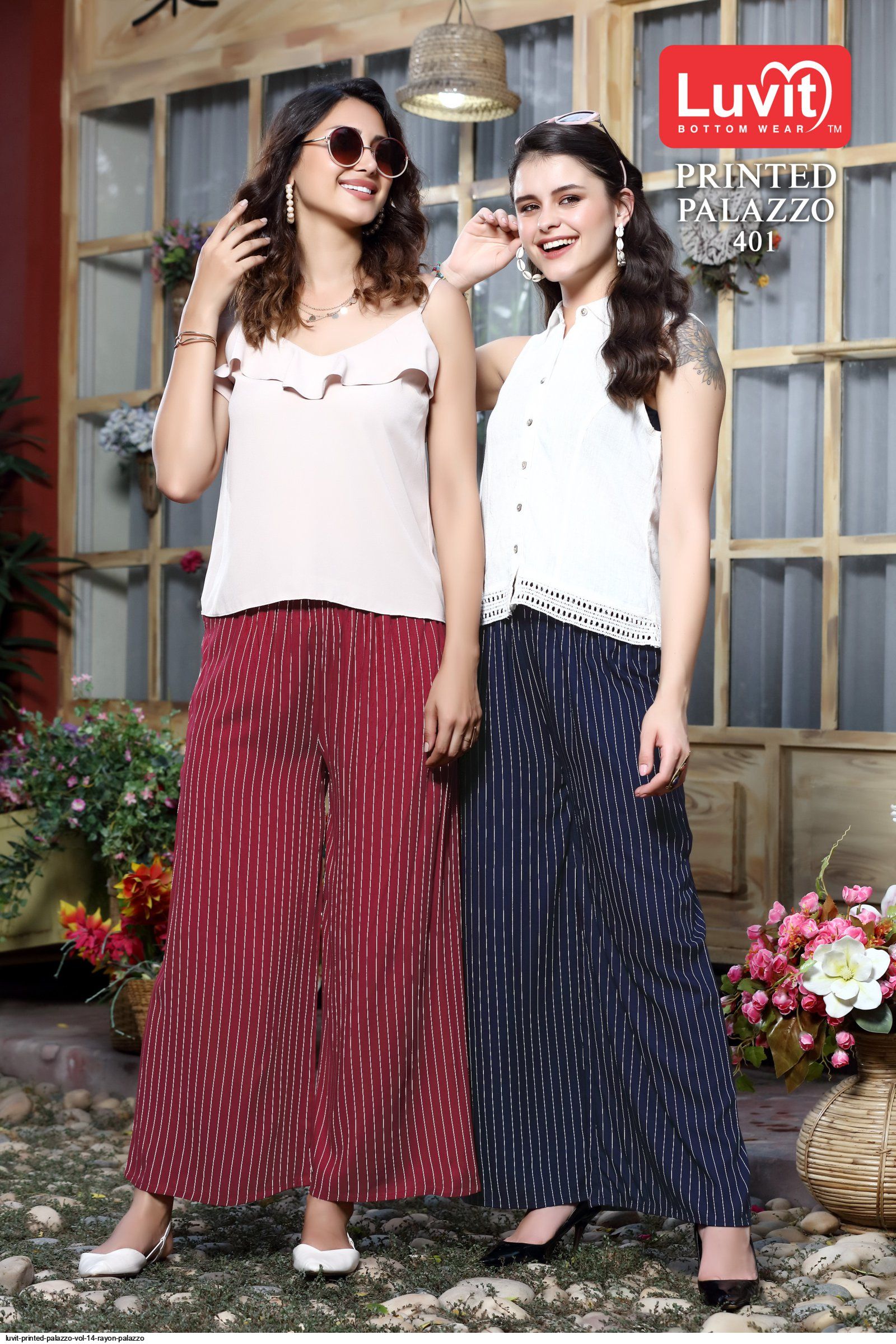 LUVIT PRINTED PALAZZO VOL 14 RAYON PALAZZO