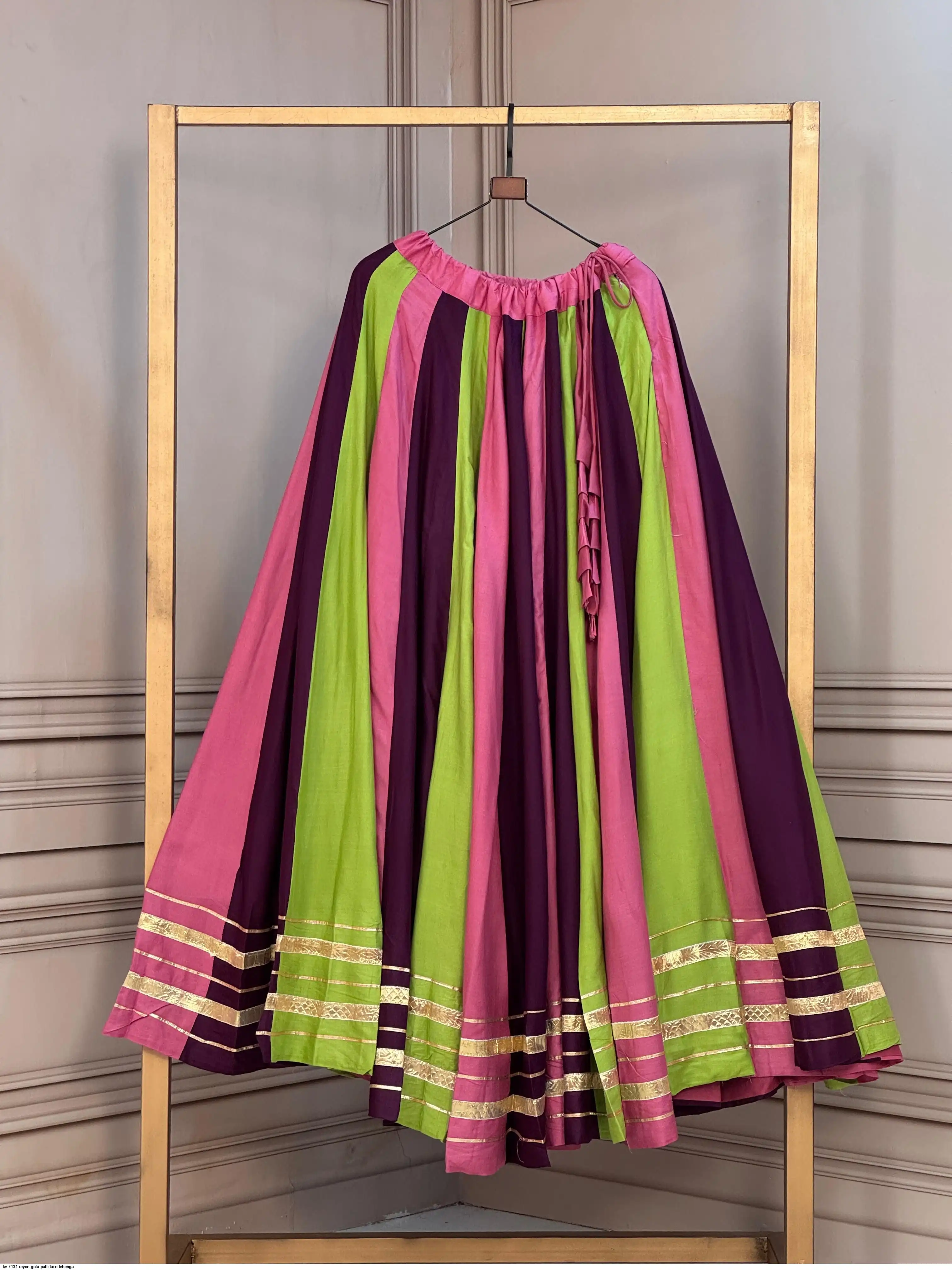 LW 7131 REYON GOTA PATTI LACE LEHENGA 1