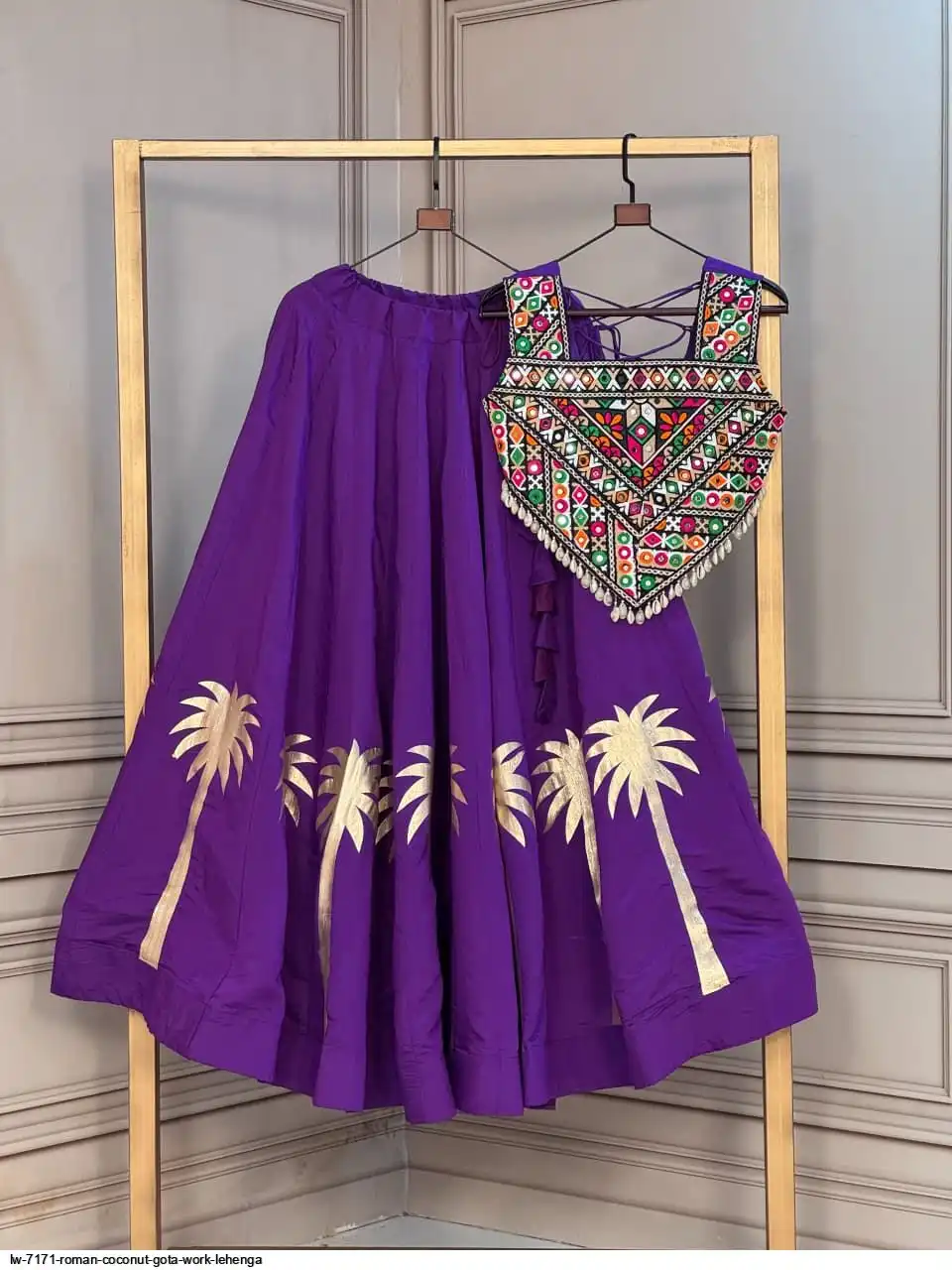 LW 7171 ROMAN COCONUT GOTA WORK LEHENGA 1