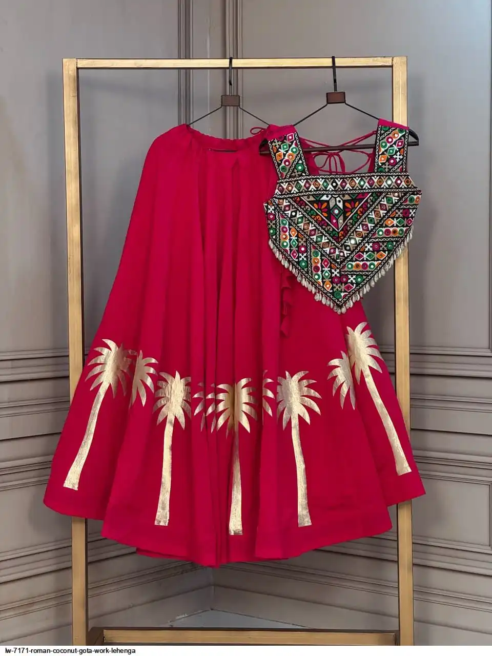 LW 7171 ROMAN COCONUT GOTA WORK LEHENGA 3