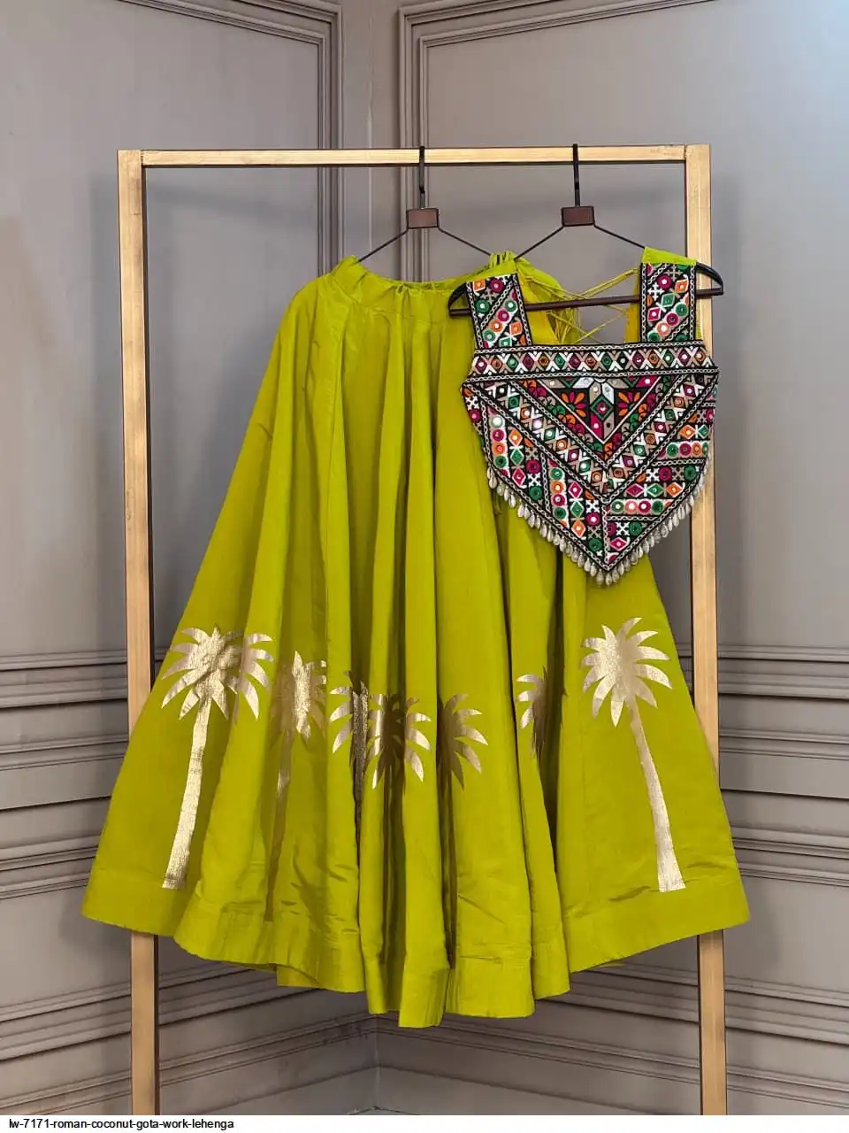 LW 7171 ROMAN COCONUT GOTA WORK LEHENGA 2