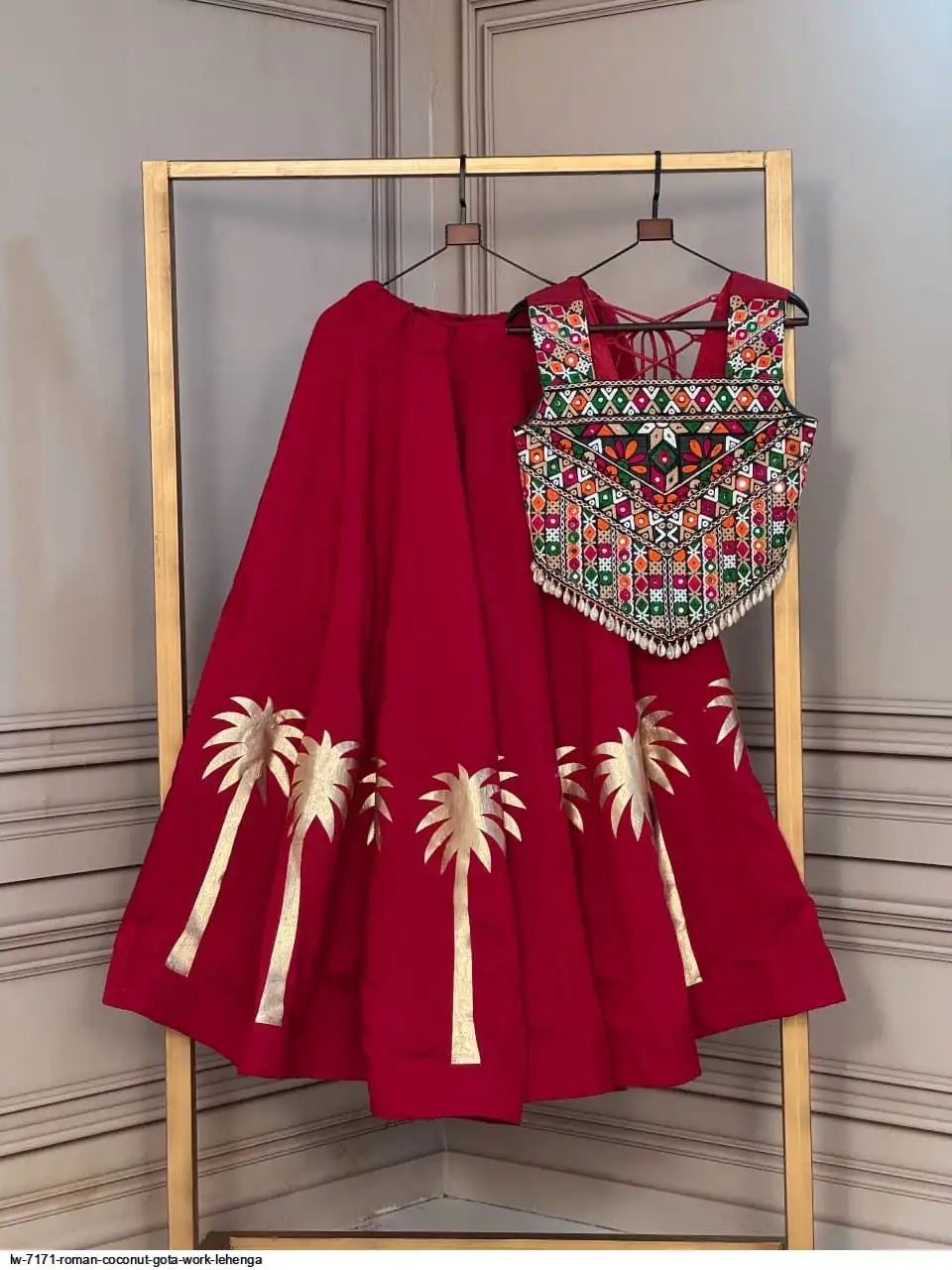 LW 7171 ROMAN COCONUT GOTA WORK LEHENGA 6