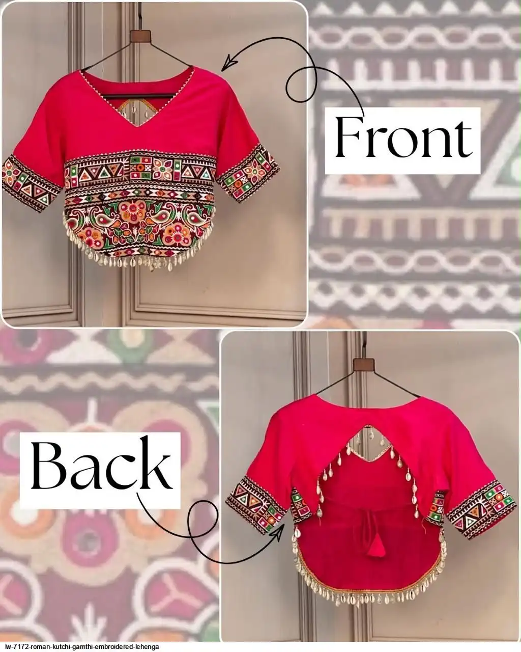 LW 7172 ROMAN KUTCHI GAMTHI EMBROIDERED BLOUSE 3