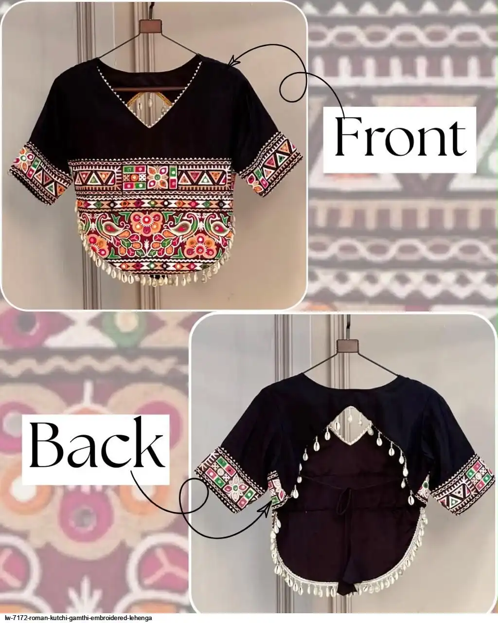 LW 7172 ROMAN KUTCHI GAMTHI EMBROIDERED BLOUSE 4