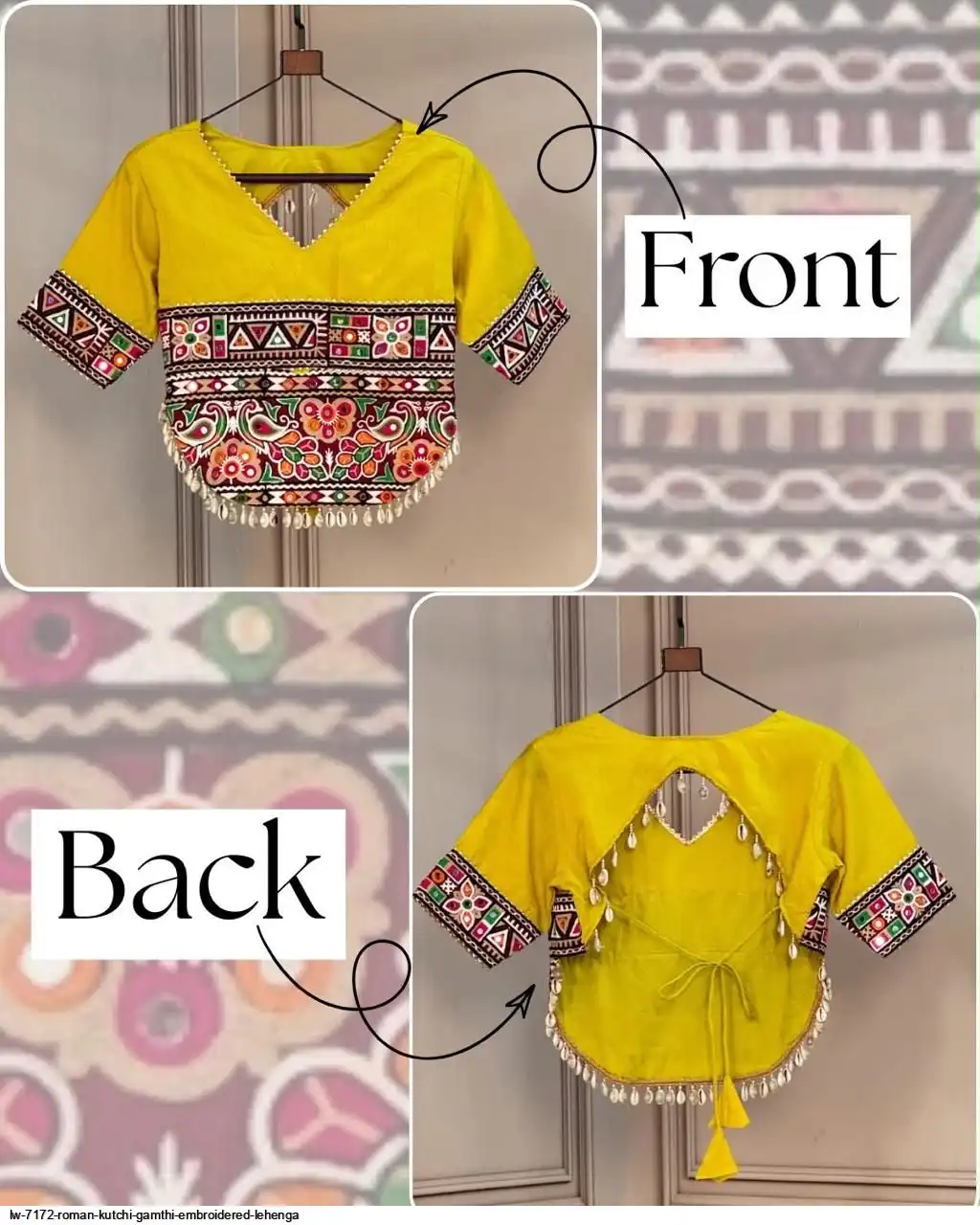 LW 7172 ROMAN KUTCHI GAMTHI EMBROIDERED BLOUSE 6