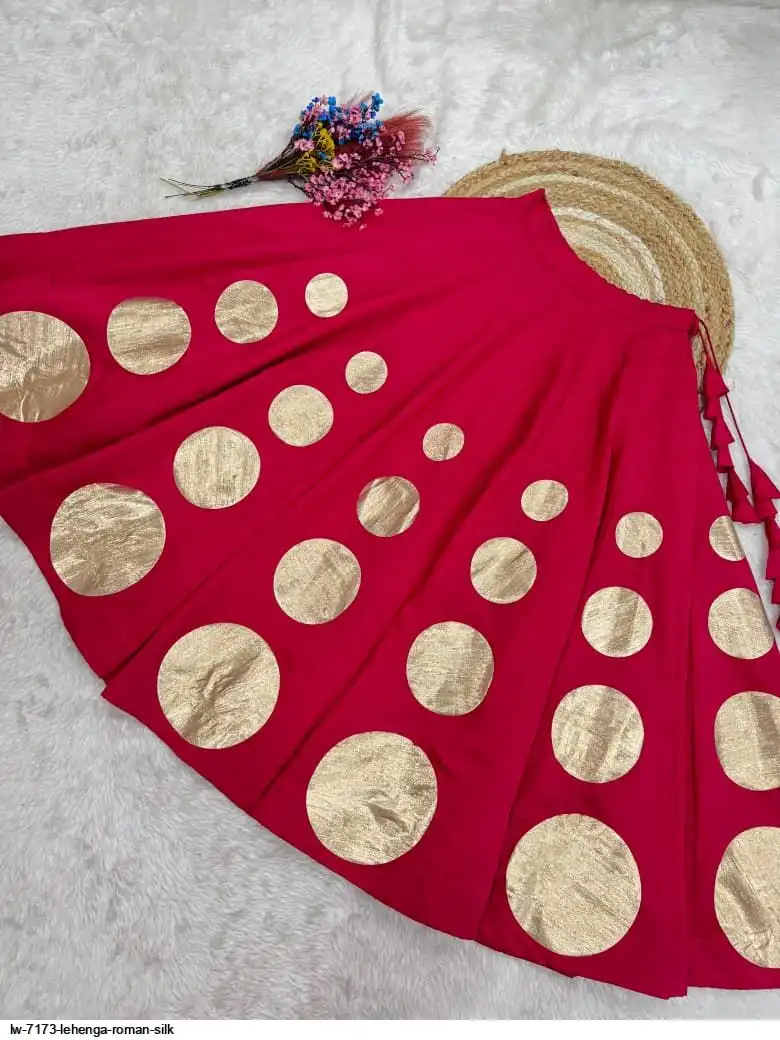 LW 7173 LEHENGA ROMAN SILK 1