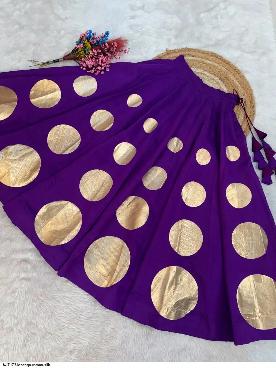 LW 7173 LEHENGA ROMAN SILK 5