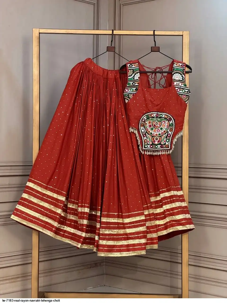 LW 7183 REAL RAYON NAVRATRI LEHENGA CHOLI C