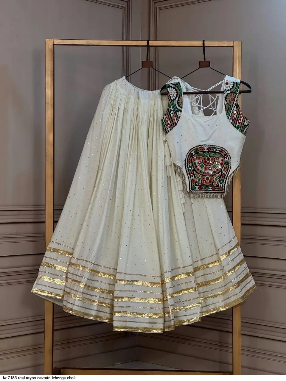LW 7183 REAL RAYON NAVRATRI LEHENGA CHOLI B