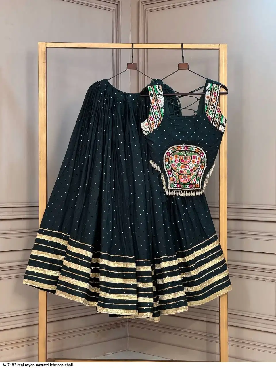 LW 7183 REAL RAYON NAVRATRI LEHENGA CHOLI E