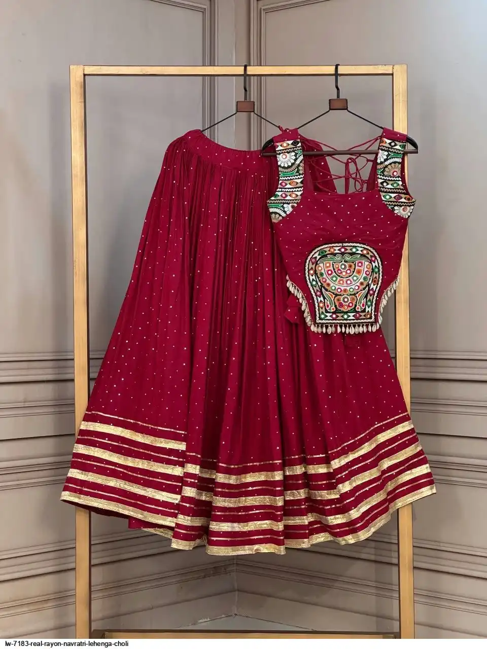 LW 7183 REAL RAYON NAVRATRI LEHENGA CHOLI D
