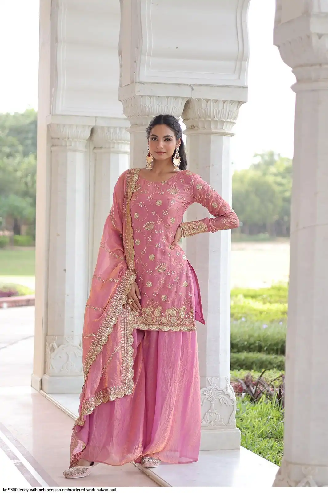 LW 9300 FENDY WITH RICH SEQUINS EMBROIDERED WORK SALWAR SUIT 1