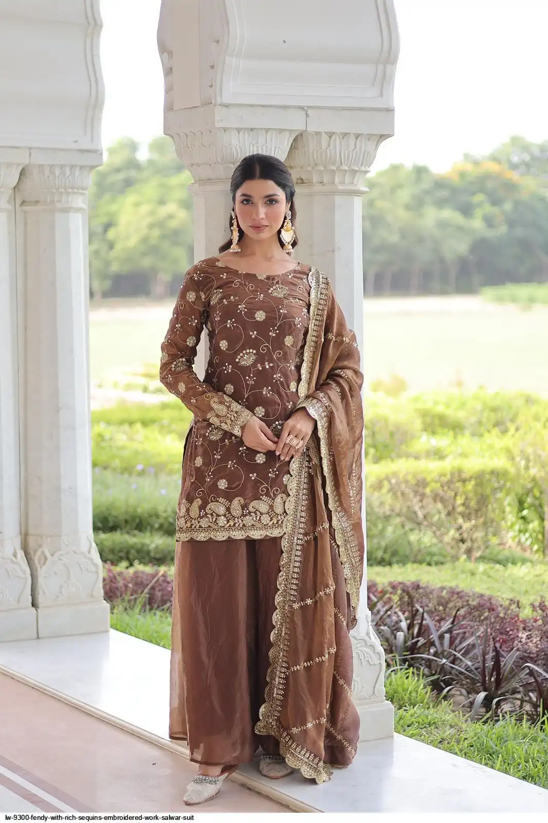 LW 9300 FENDY WITH RICH SEQUINS EMBROIDERED WORK SALWAR SUIT 2