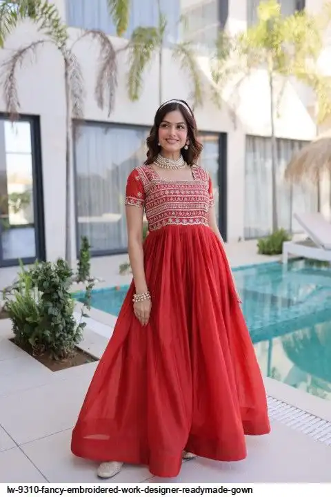 LW 9310 FANCY EMBROIDERED WORK DESIGNER READYMADE GOWN A