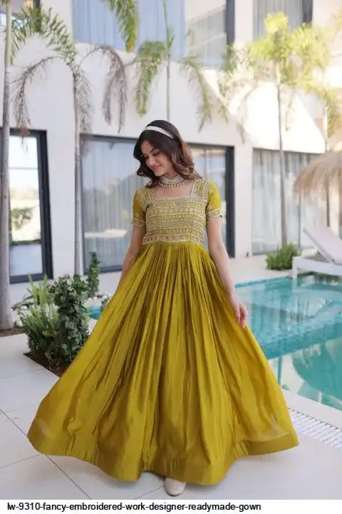 LW 9310 FANCY EMBROIDERED WORK DESIGNER READYMADE GOWN B