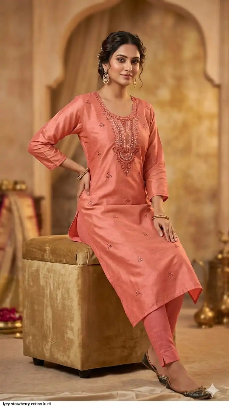 LYCY STRAWBERRY COTTON KURTI B