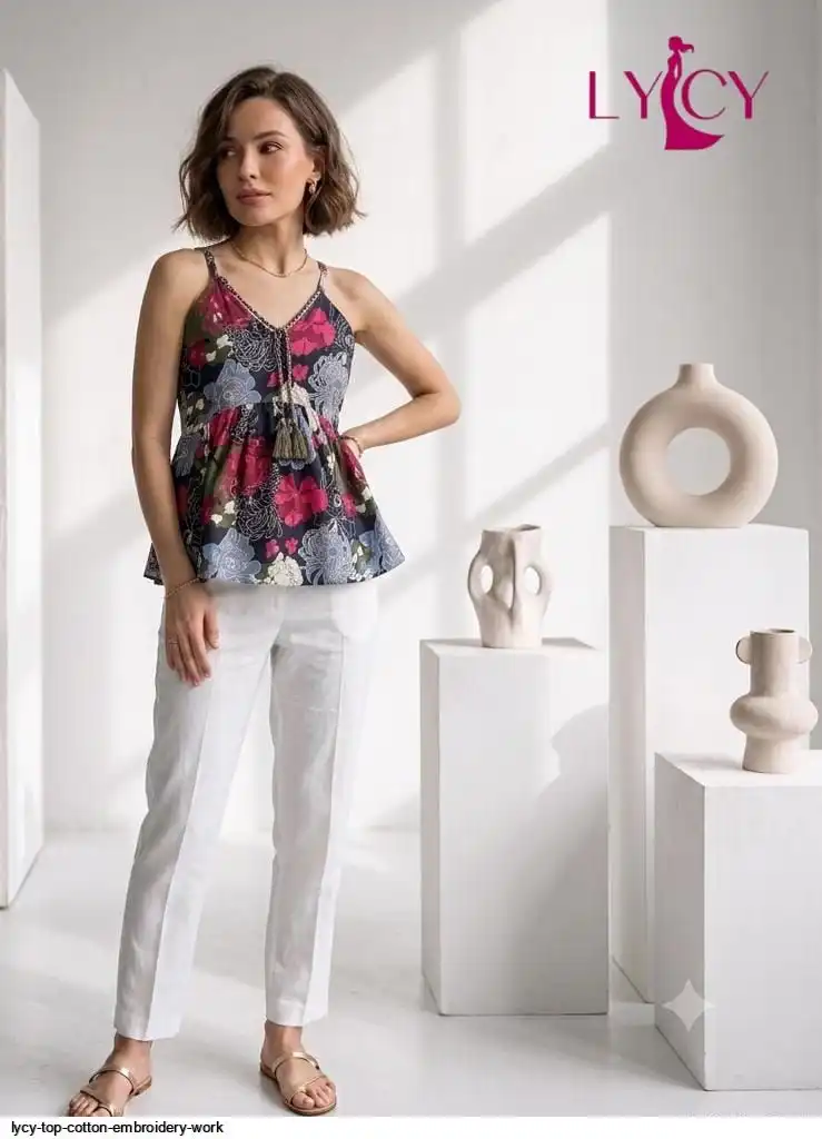 LYCY TOP COTTON EMBROIDERY WORK A