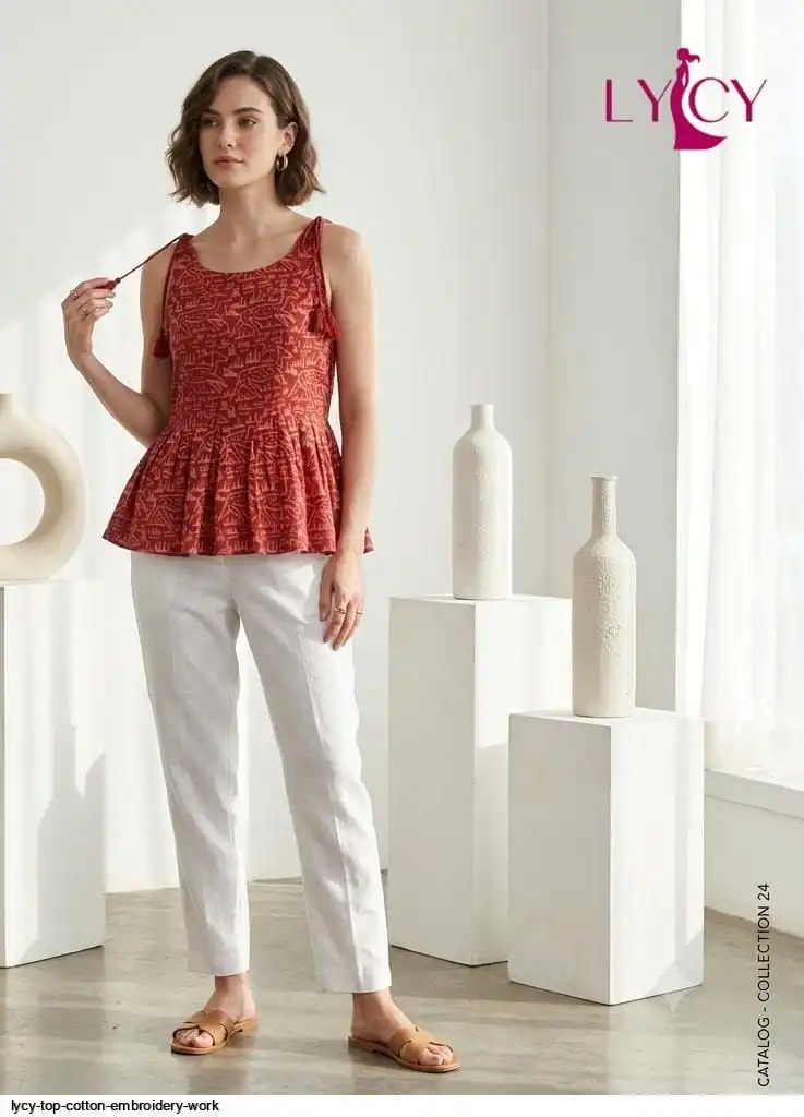 LYCY TOP COTTON EMBROIDERY WORK H