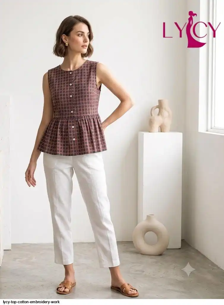 LYCY TOP COTTON EMBROIDERY WORK J