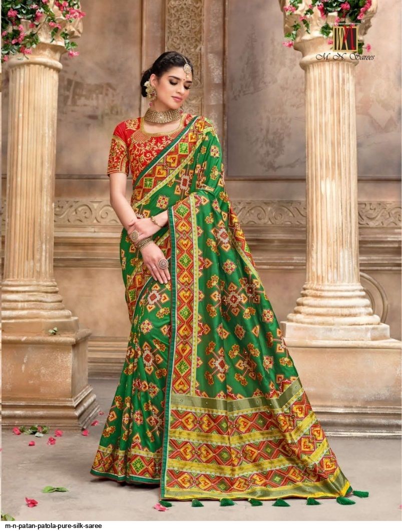M N PATAN PATOLA PURE SILK SAREE