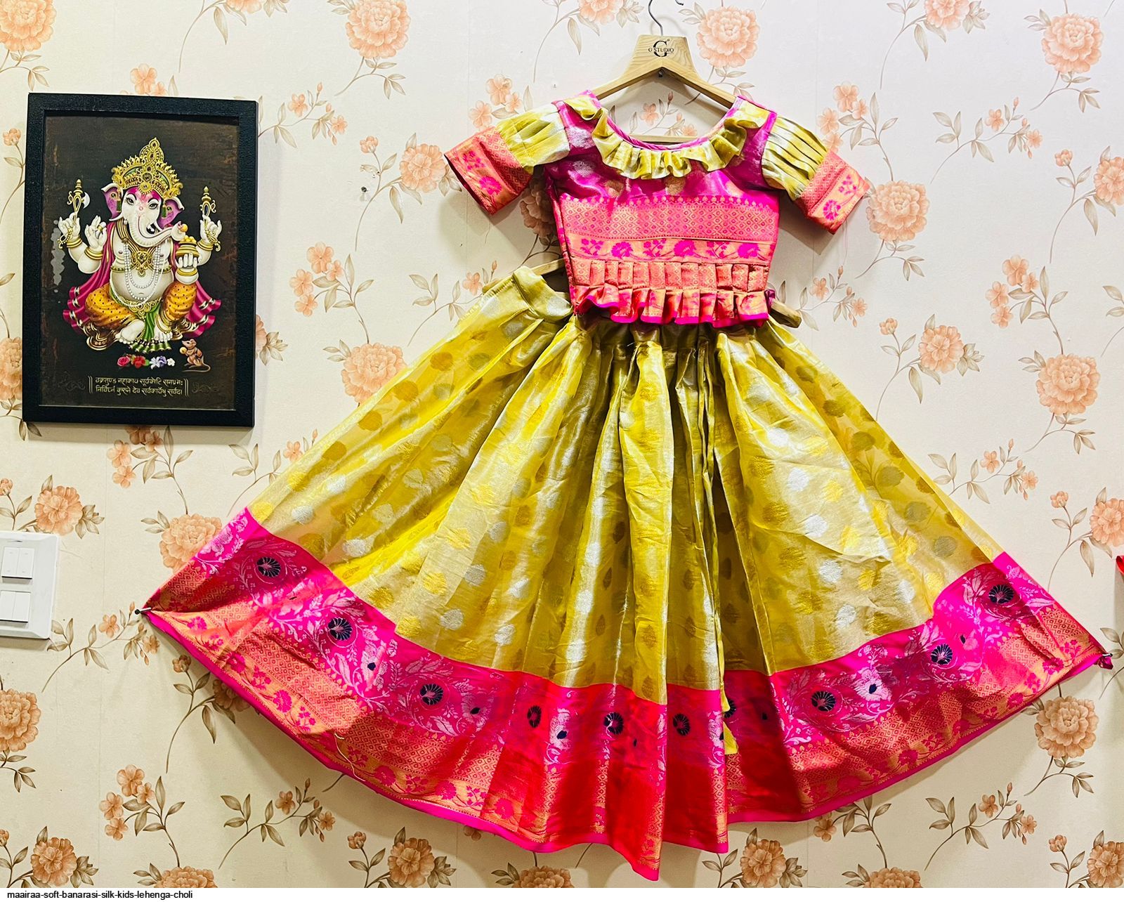 Kids Lehenga Choli For Girl's Dress Mono Net Palestine | Ubuy