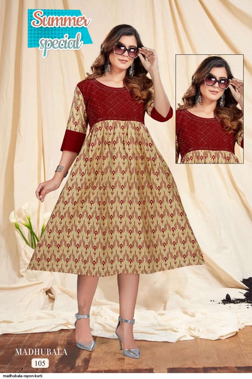 MADHUBALA RAYON KURTI