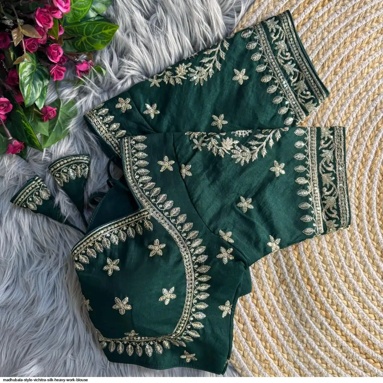 MADHUBALA STYLE VICHITRA SILK HEAVY WORK BLOUSE G