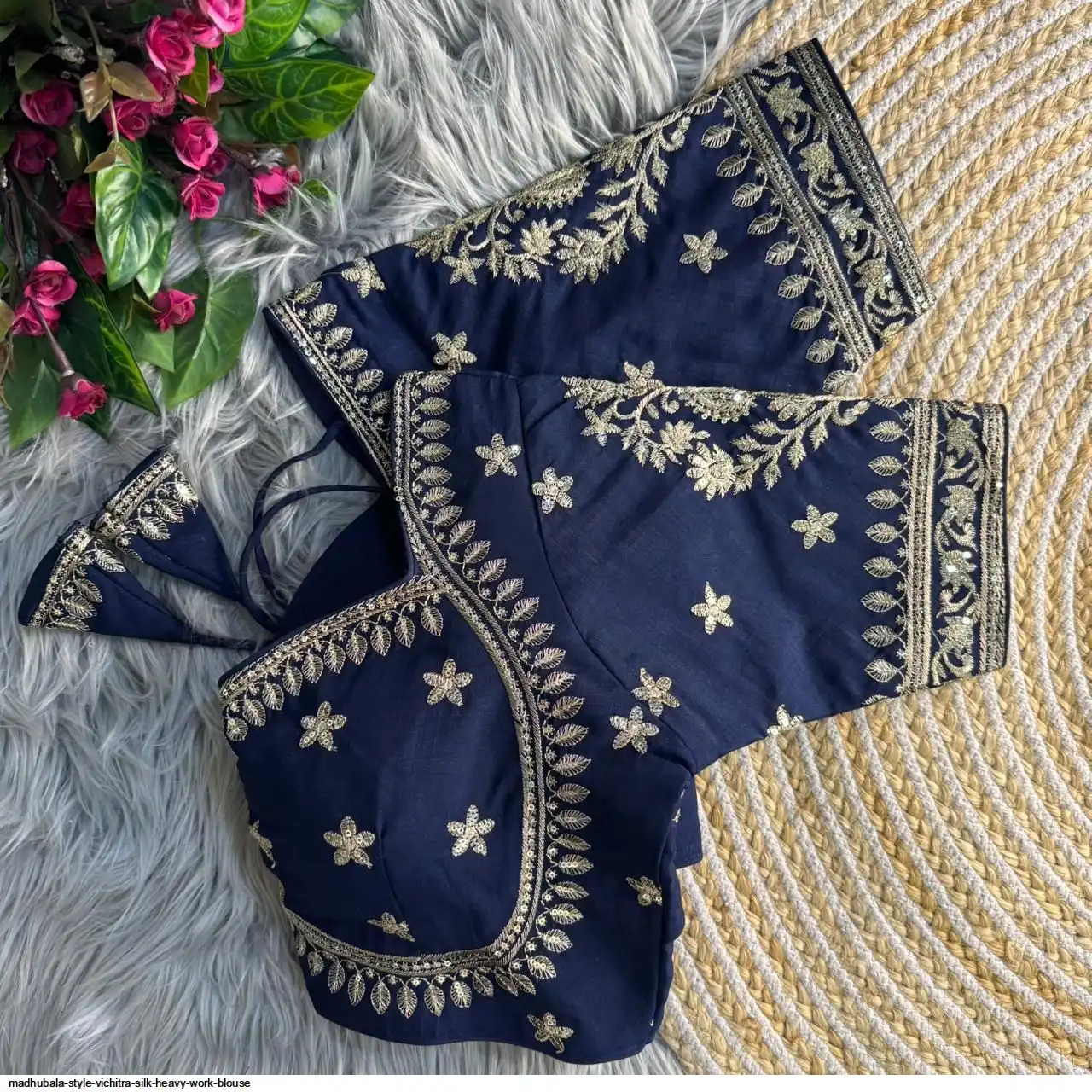 MADHUBALA STYLE VICHITRA SILK HEAVY WORK BLOUSE I