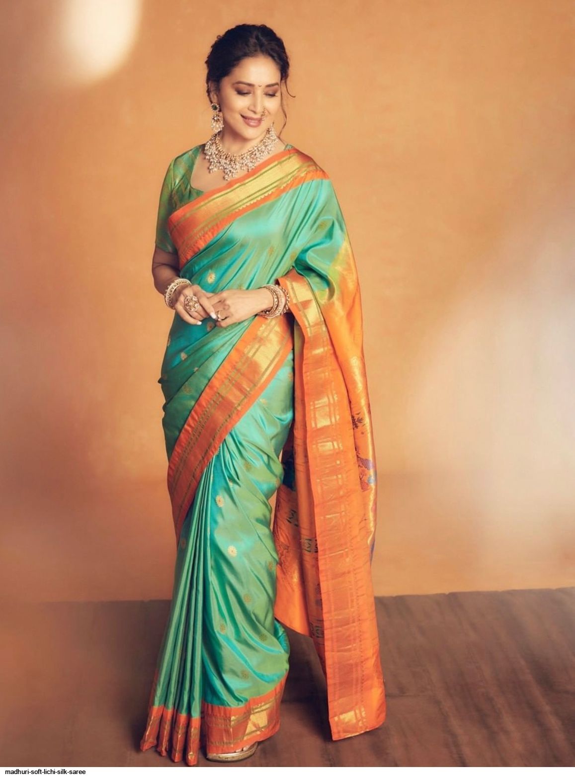 MADHURI SOFT LICHI SILK SAREE