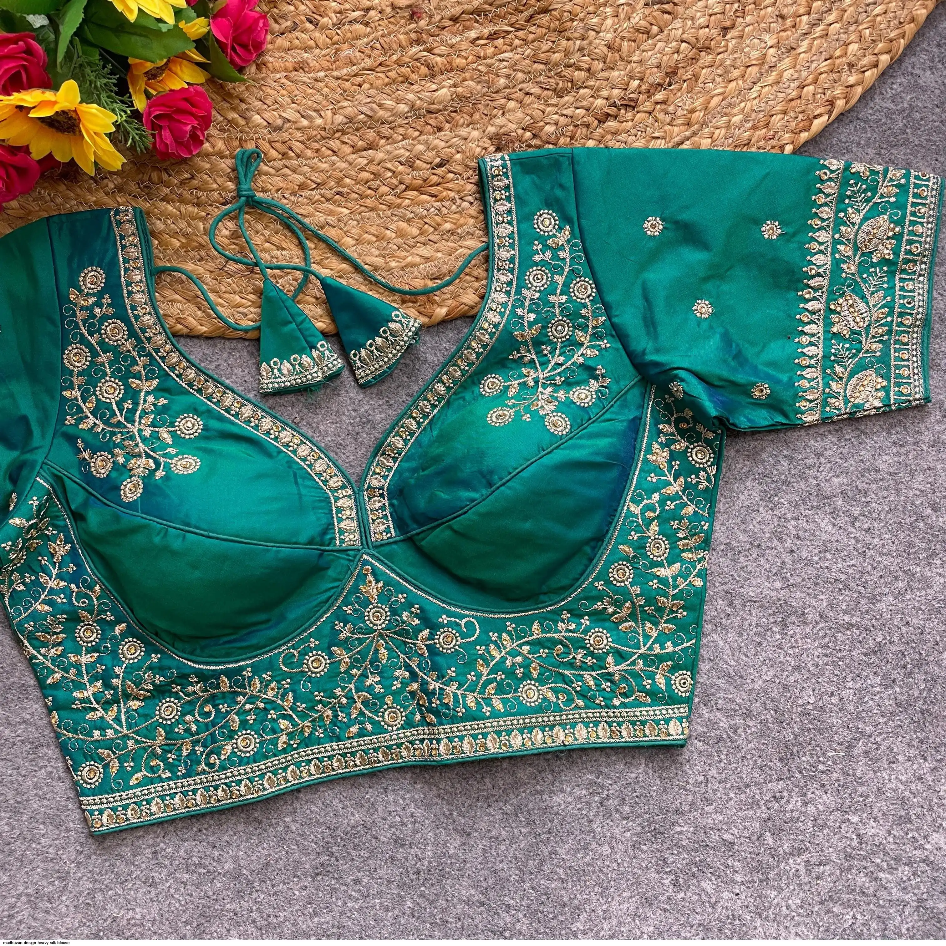 MADHUVAN DESIGN HEAVY SILK BLOUSE B