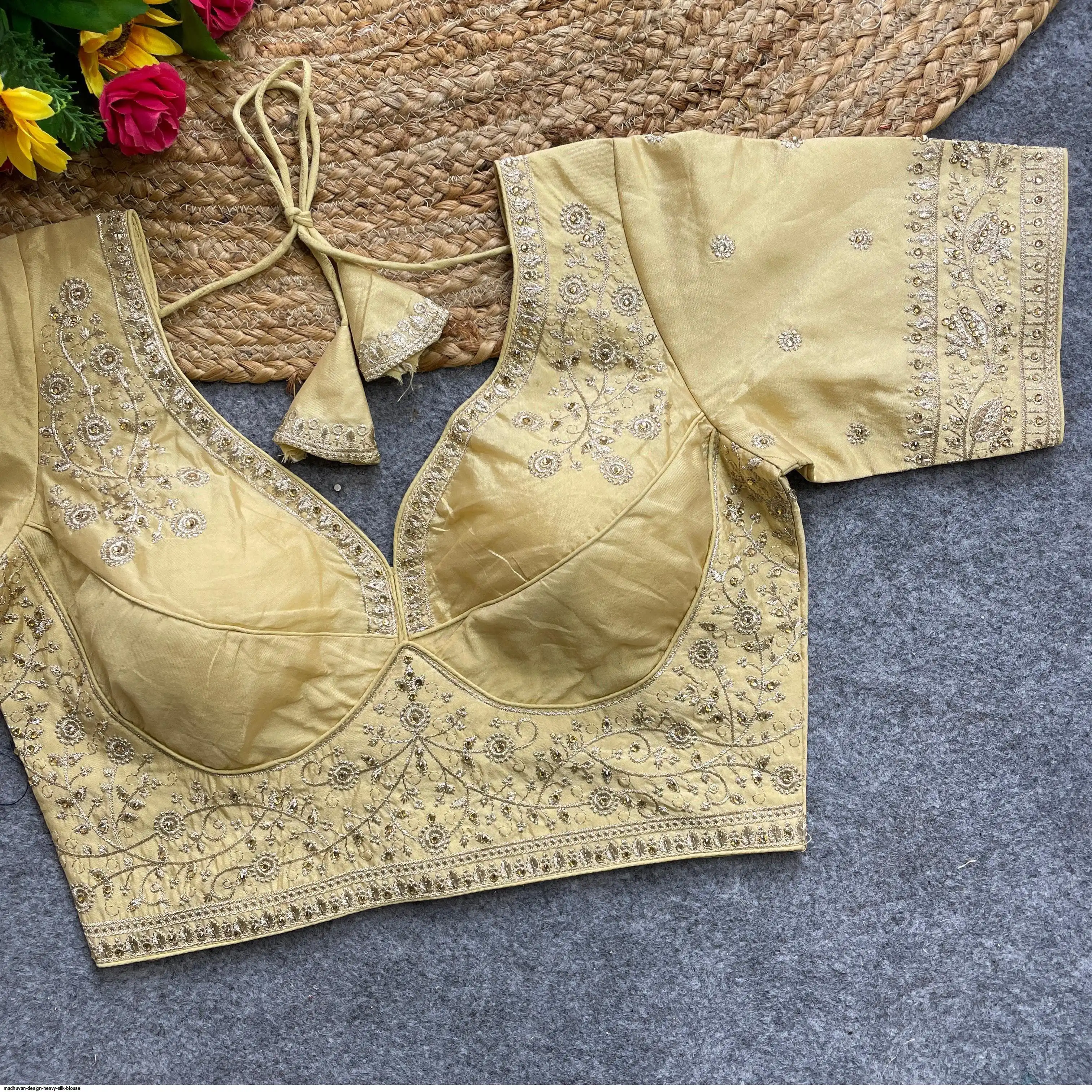 MADHUVAN DESIGN HEAVY SILK BLOUSE D