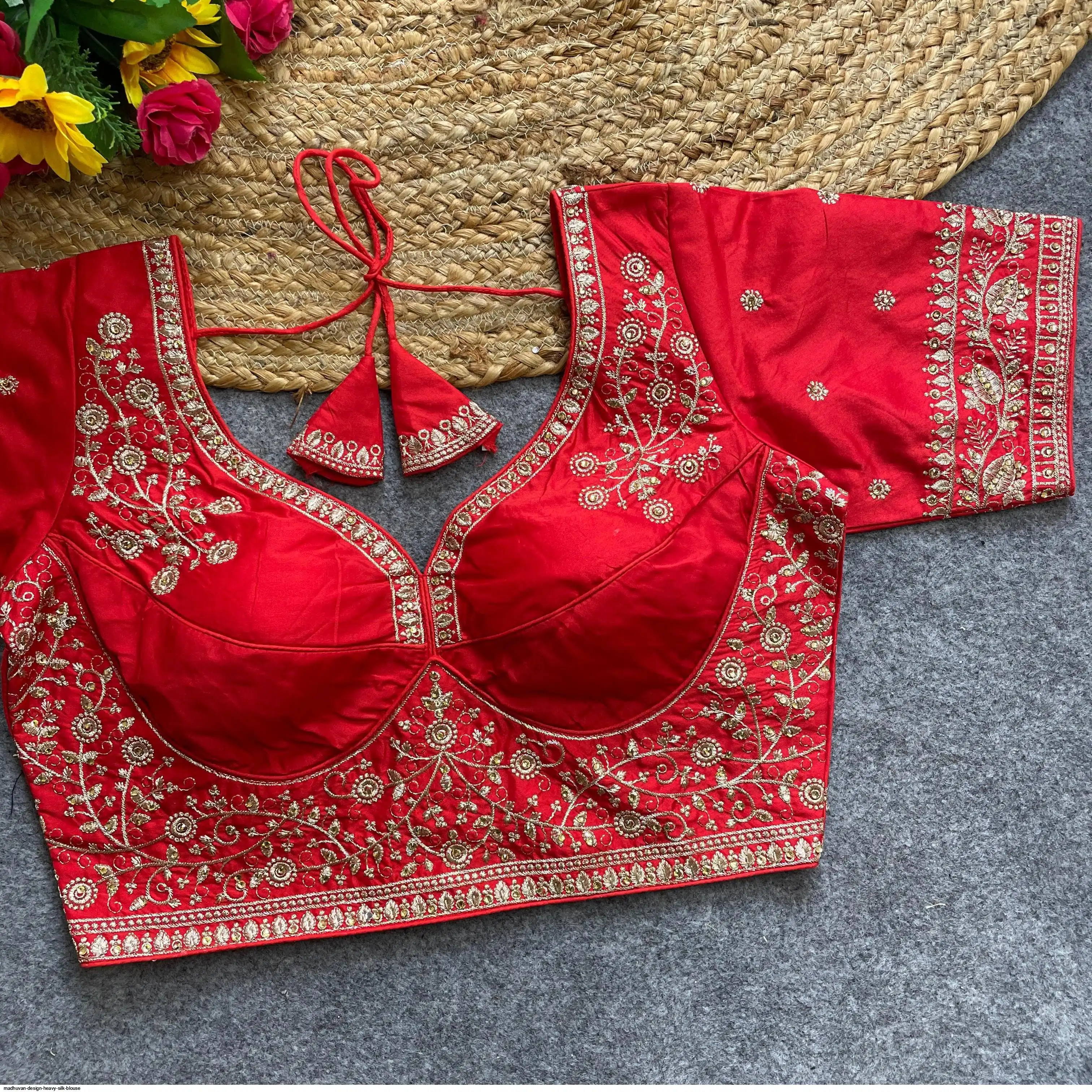MADHUVAN DESIGN HEAVY SILK BLOUSE E
