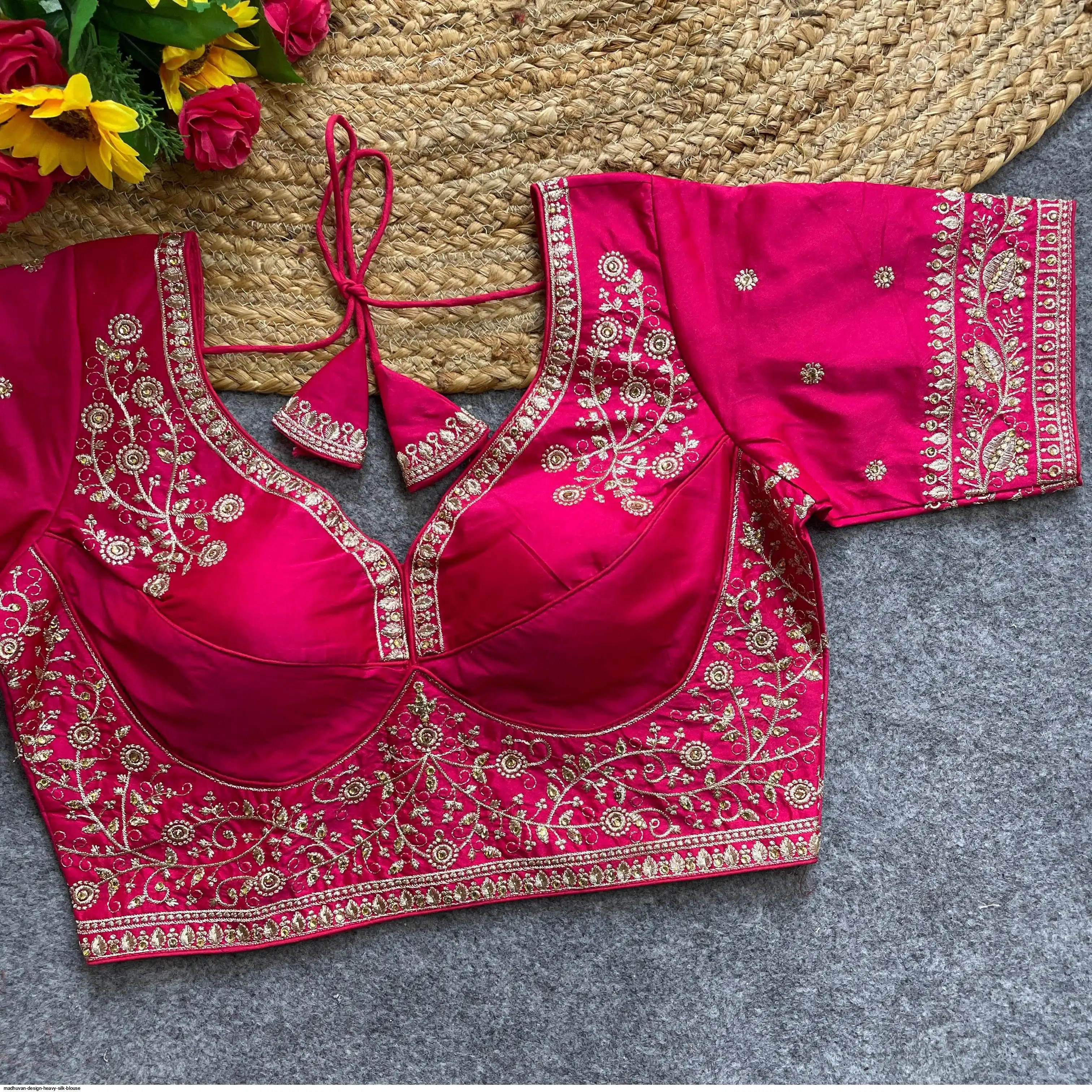 MADHUVAN DESIGN HEAVY SILK BLOUSE C