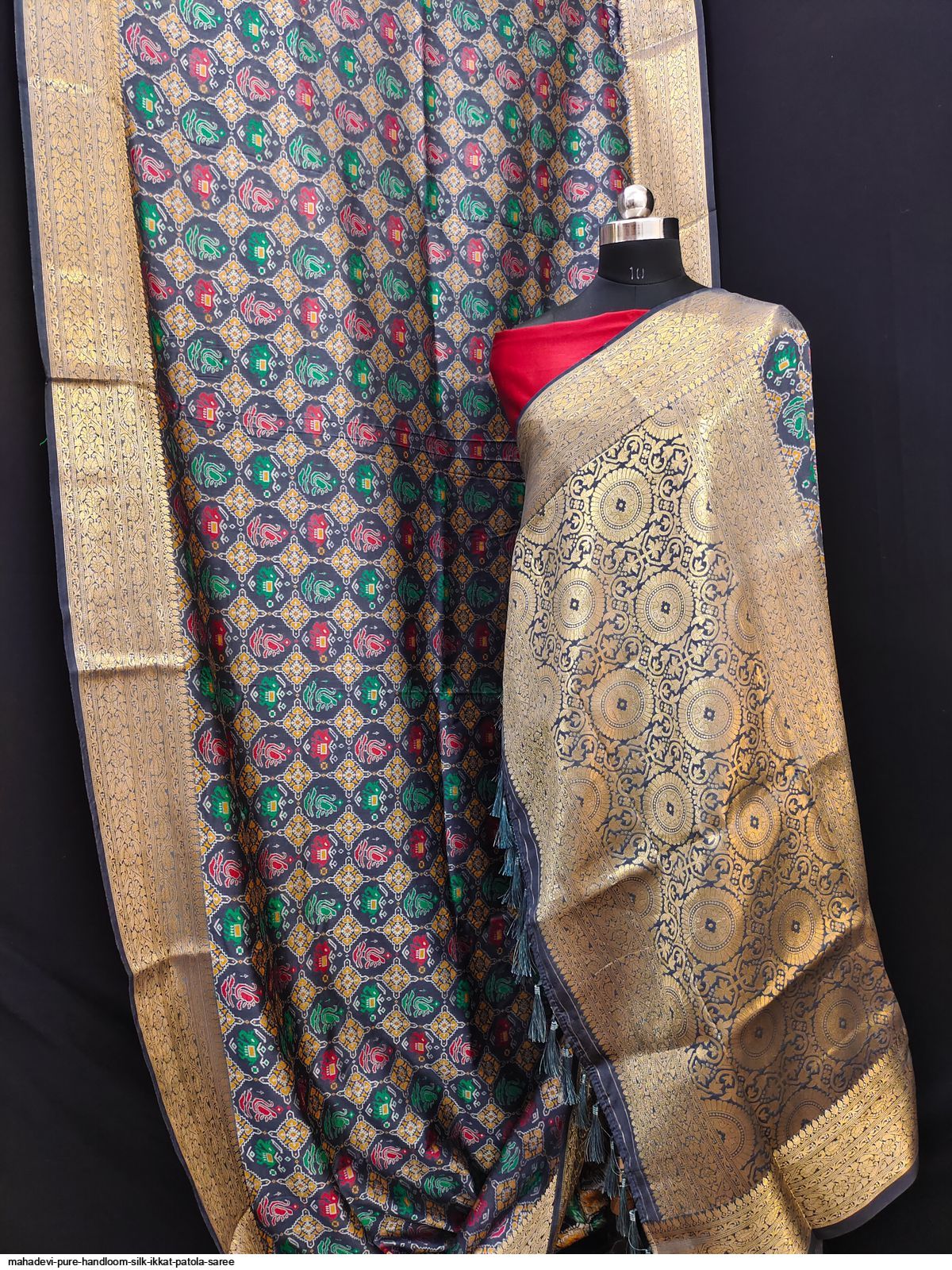 MAHADEVI Pure Handloom Silk IKKAT Patola saree