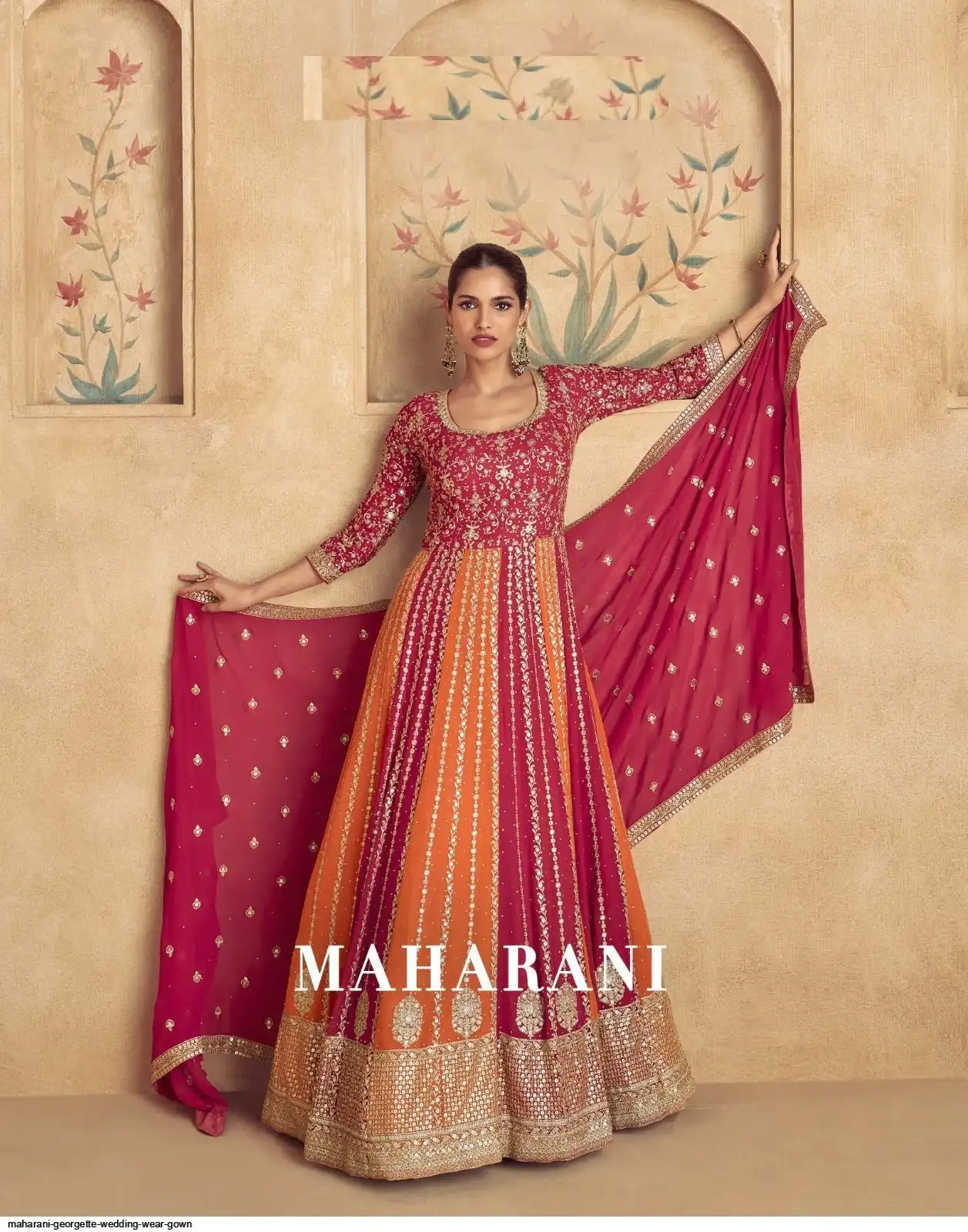 MAHARANI GEORGETTE WEDDING WEAR GOWN