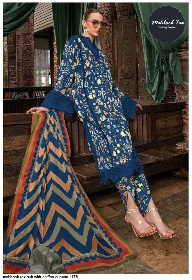 MAHBBOB TEX SUIT WITH CHIFFON DUPATTA 1178