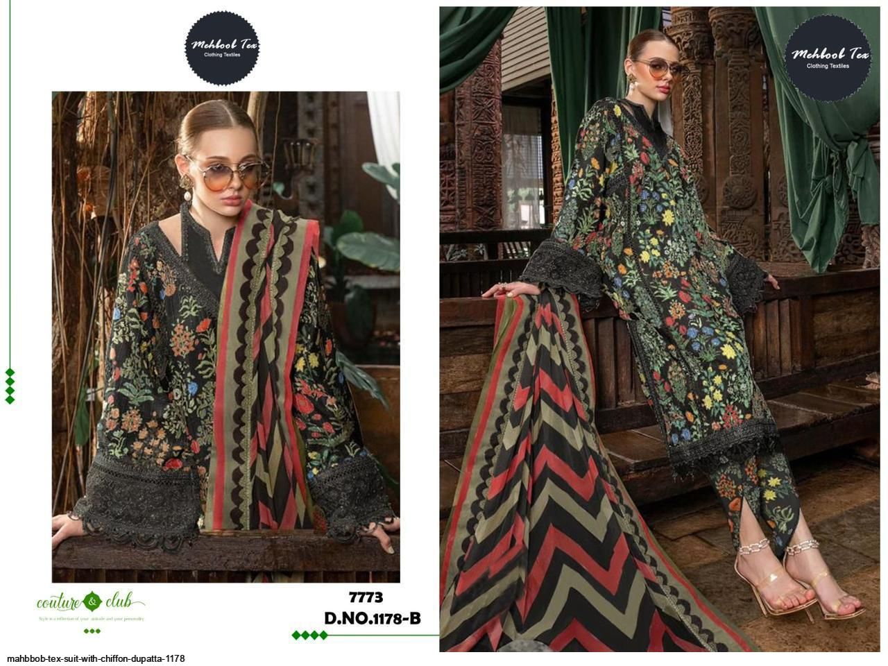 MAHBBOB TEX SUIT WITH CHIFFON DUPATTA 1178