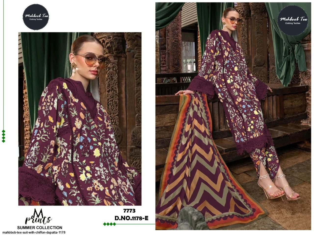 MAHBBOB TEX SUIT WITH CHIFFON DUPATTA 1178