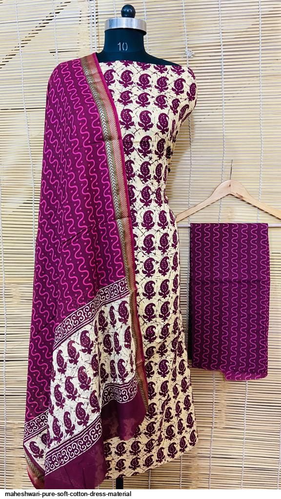 MAHESHWARI PURE SOFT COTTON DRESS MATERIAL
