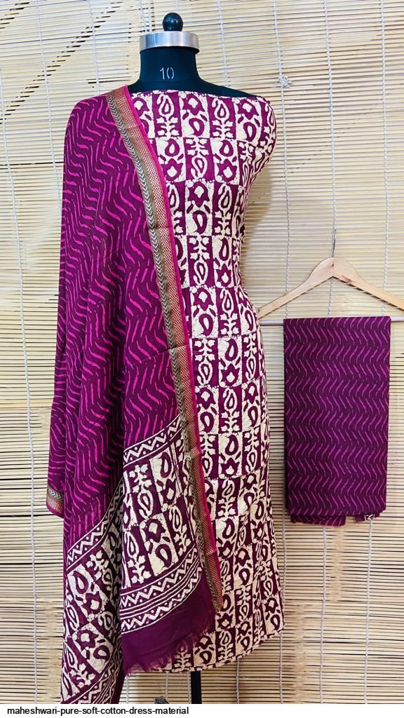 maheshwari cotton dress material MAHESHWARI PURE SOFT COTTON DRESS MATERIAL