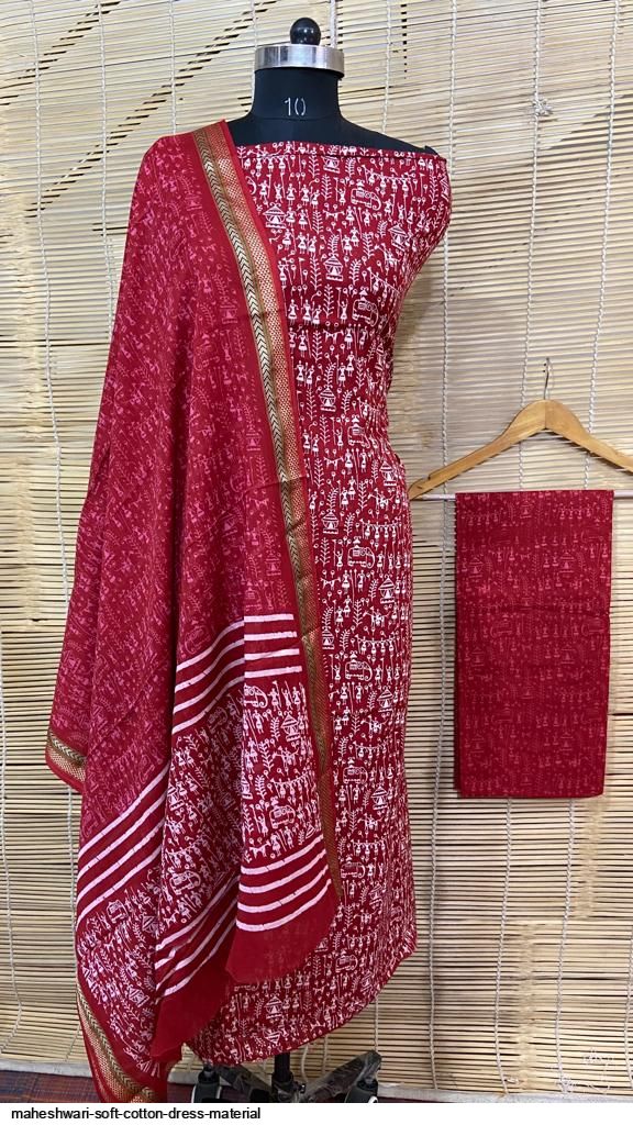 PooAm's carry-a-way Plain Maheshwari Silk Dress Material at Rs 3350/piece  in Mumbai