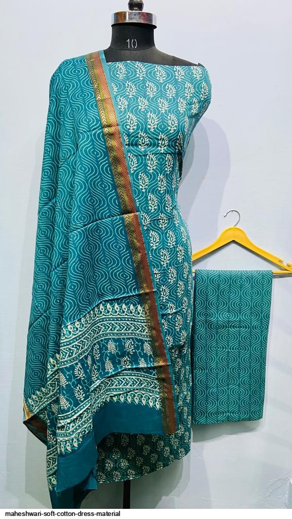 Shop hand block print maheshwari silk suits in jaipur- Shalvi –  ShalviFashion