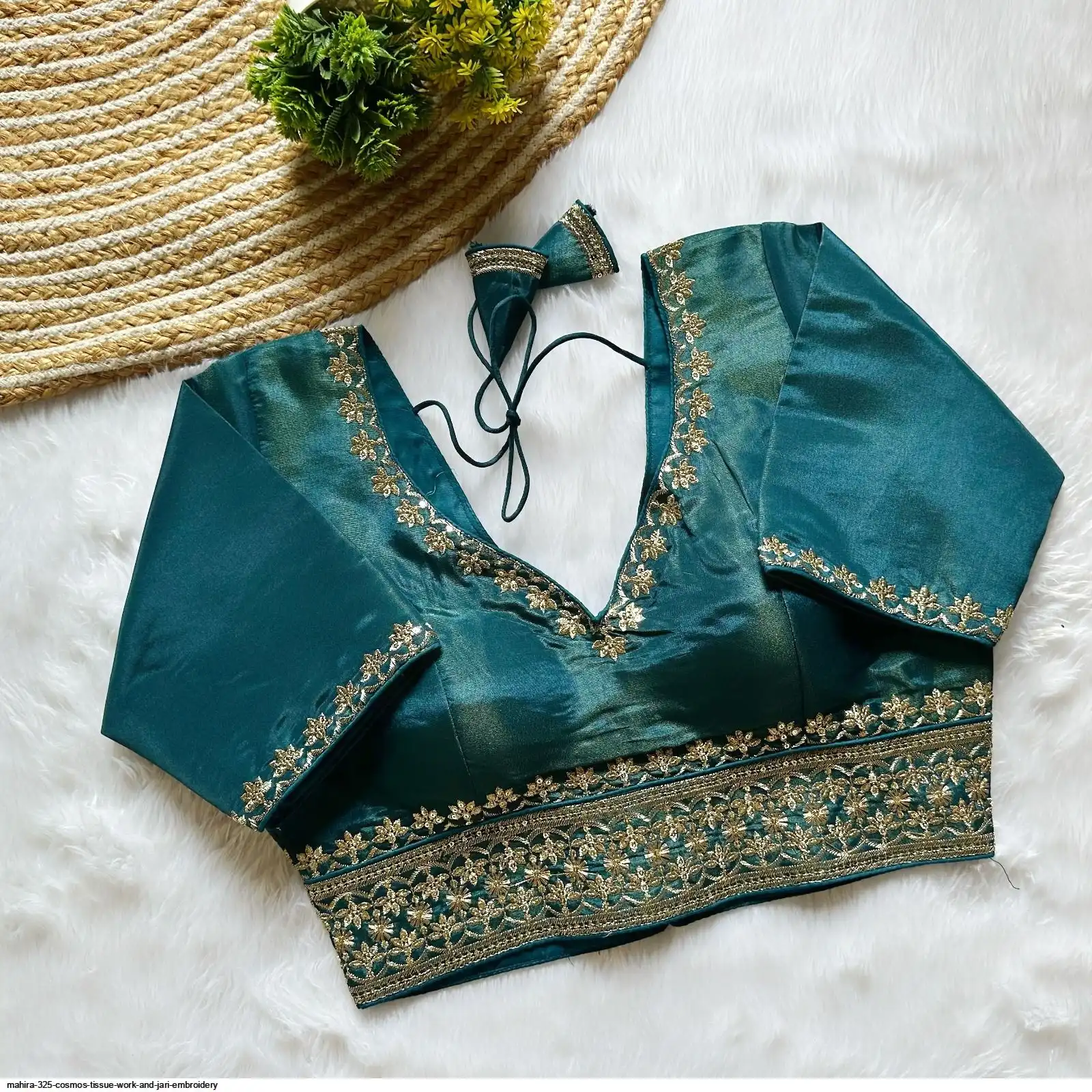 MAHIRA 325 COSMOS TISSUE WORK AND JARI EMBROIDERY 2