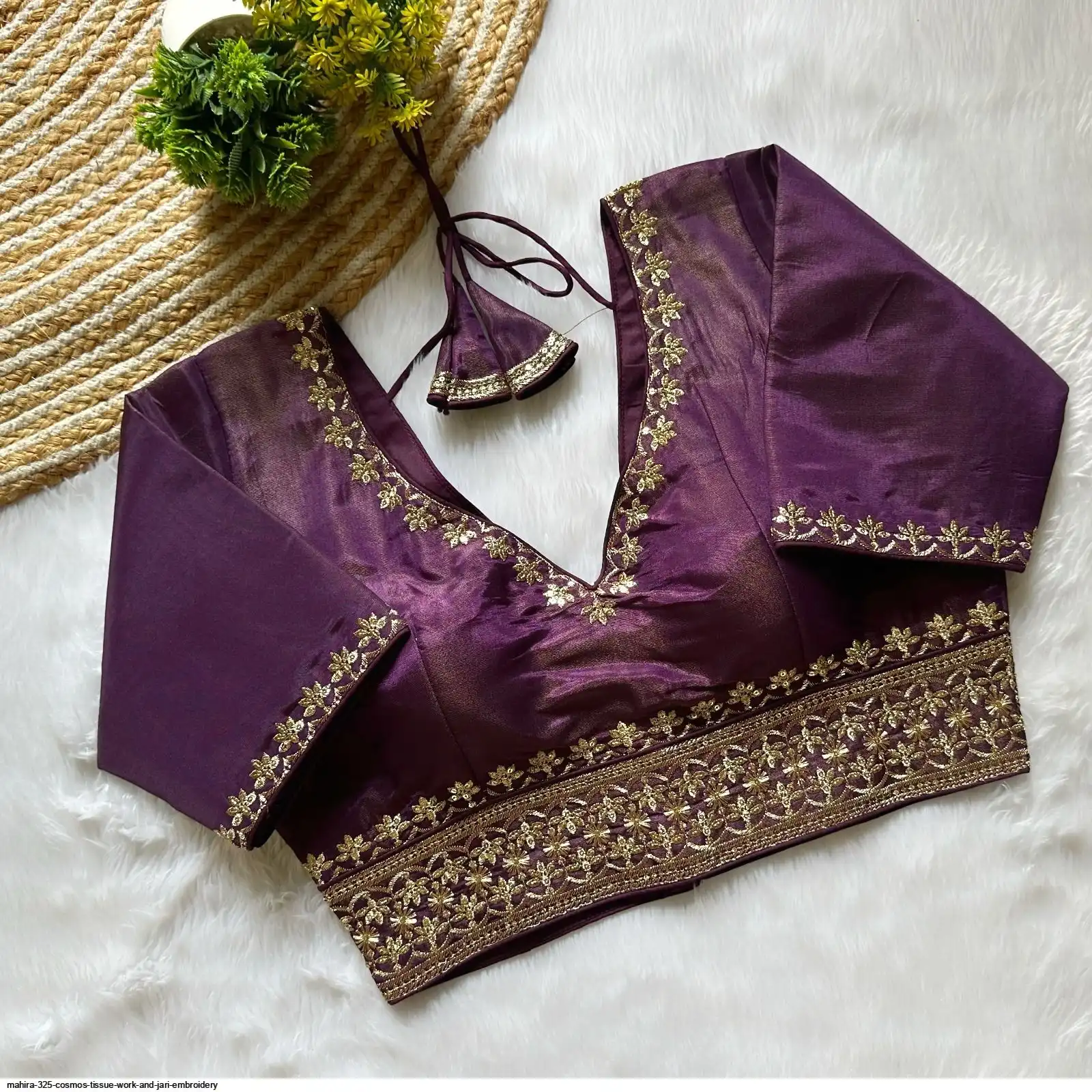 MAHIRA 325 COSMOS TISSUE WORK AND JARI EMBROIDERY 6