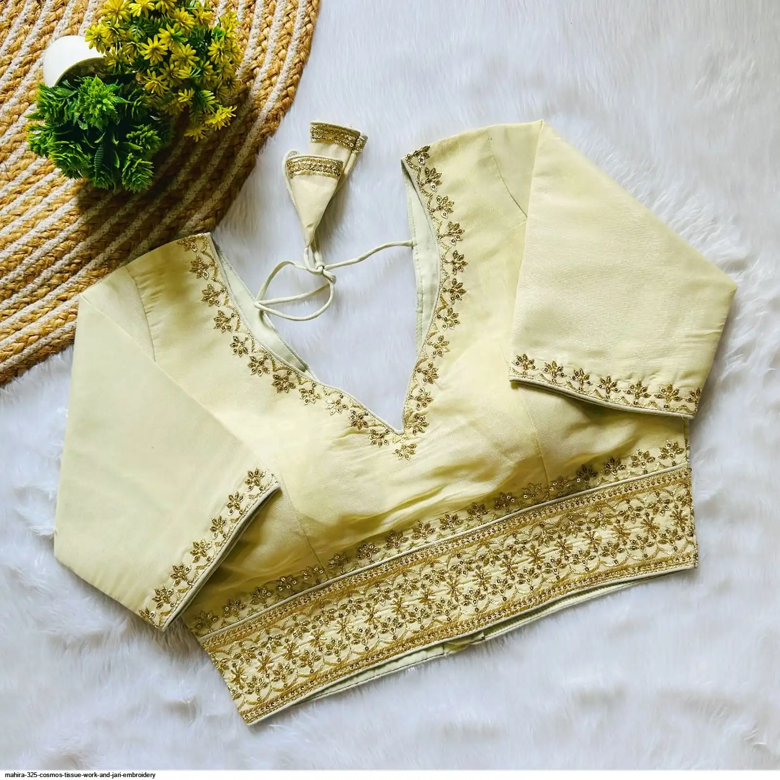 MAHIRA 325 COSMOS TISSUE WORK AND JARI EMBROIDERY 5