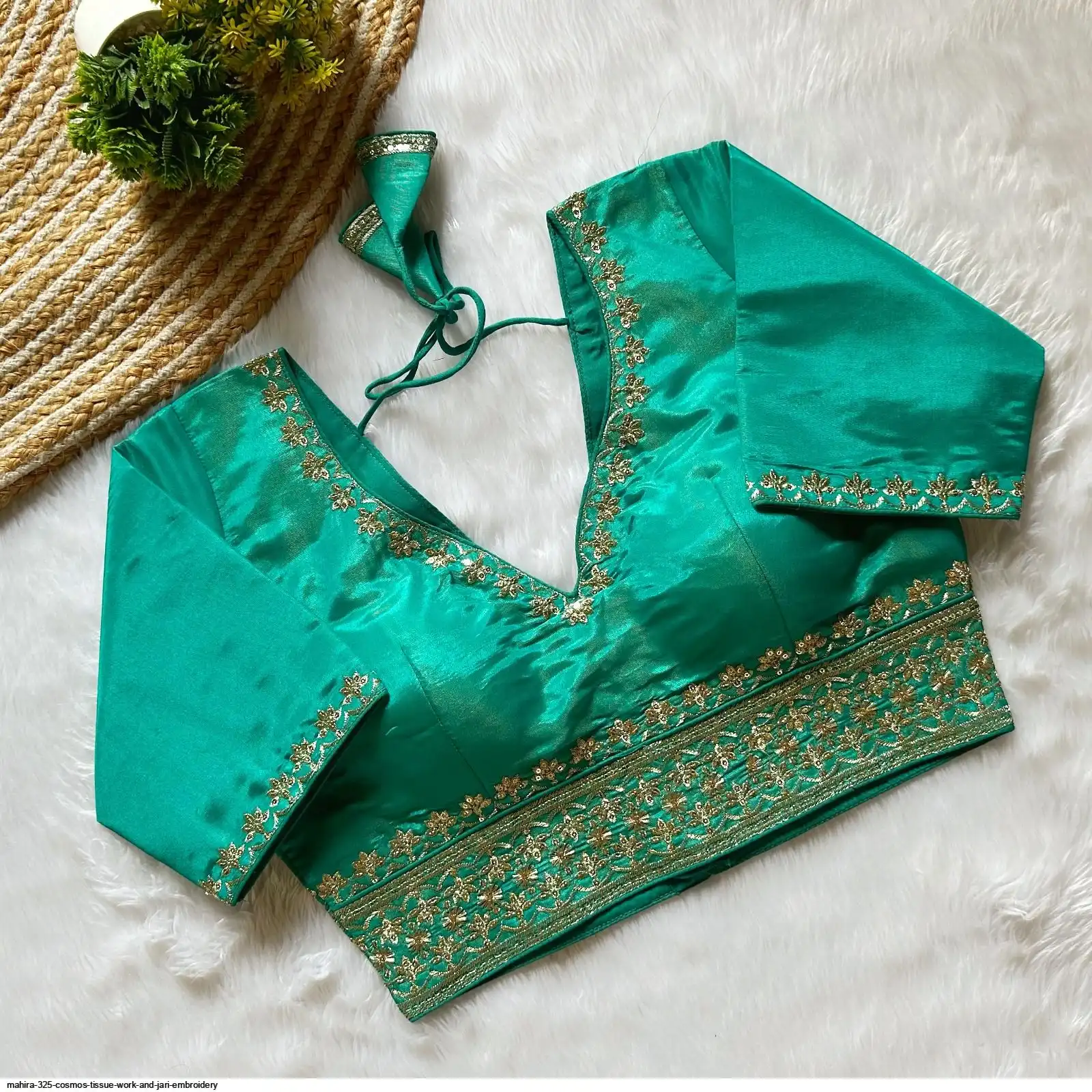 MAHIRA 325 COSMOS TISSUE WORK AND JARI EMBROIDERY 10
